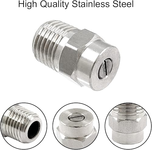 Miniatura 7 de Paquete de 4 puntas limpiadoras de superficies de 40 grados, repuesto de boquilla de limpiador de superficies de acero inoxidable, boquillas de