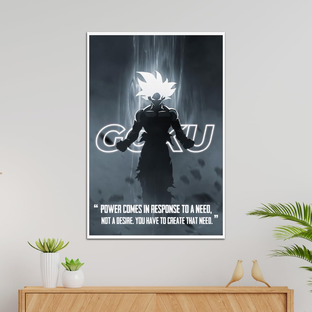 TenorArts Goku Quotes Poster Dragon Ball Anime Wall Posters with Thick ...