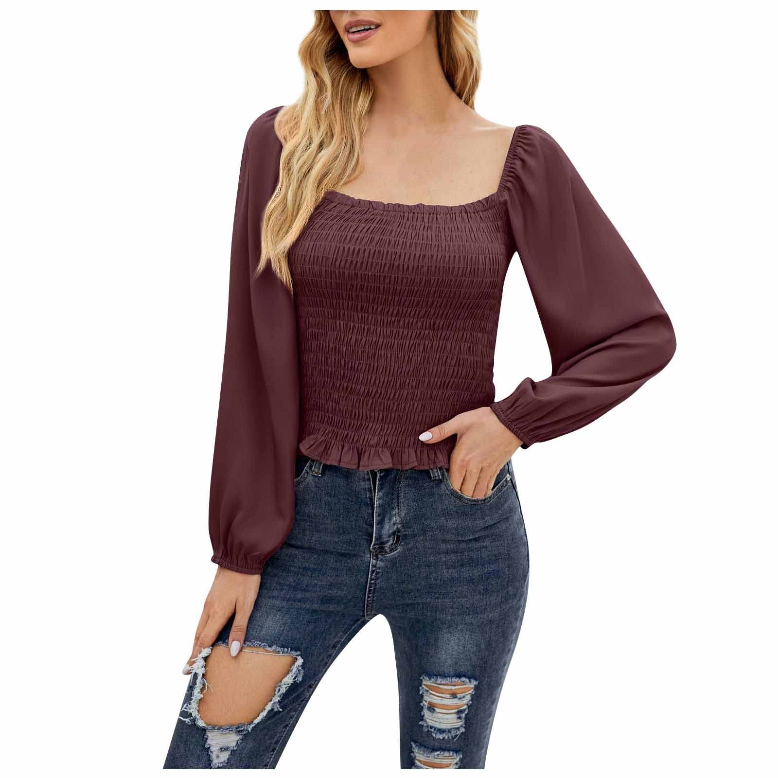 Womens Sweater Scoop Neck Solid Soft Ribbed Knit Pullover Blouse