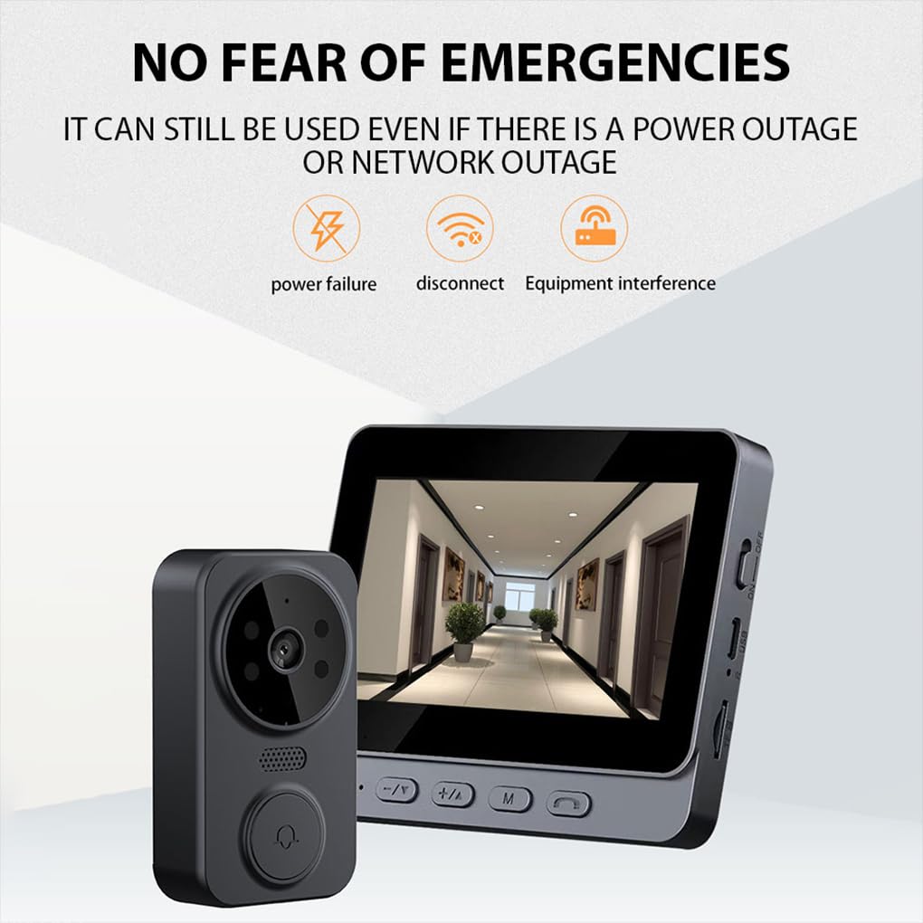 Interphone vidéo sans Fil avec Sonnette vidéo pour la Surveillance