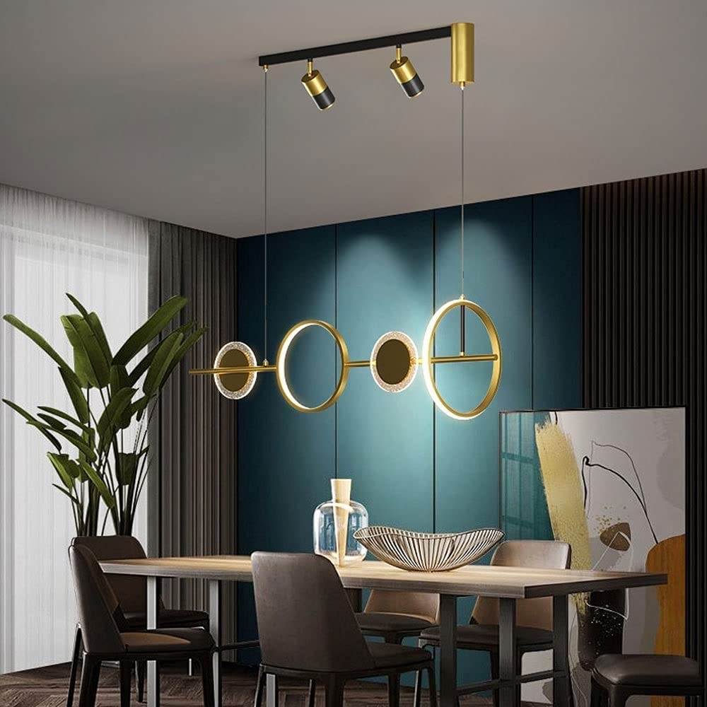 Lustre salle à manger nordique en verre forgé | Suspension LED salon