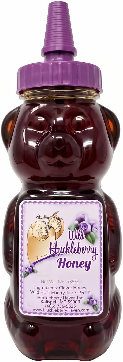 Wild Huckleberry Honey Bear 12.0 oz