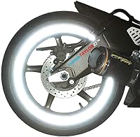 Vista 7 de customTAYLOR33 (Todas las Vehículos Cintas de Seguridad Reflectantes de Alta Intensidad para Llantas, Blancas/Plateadas/Cromadas