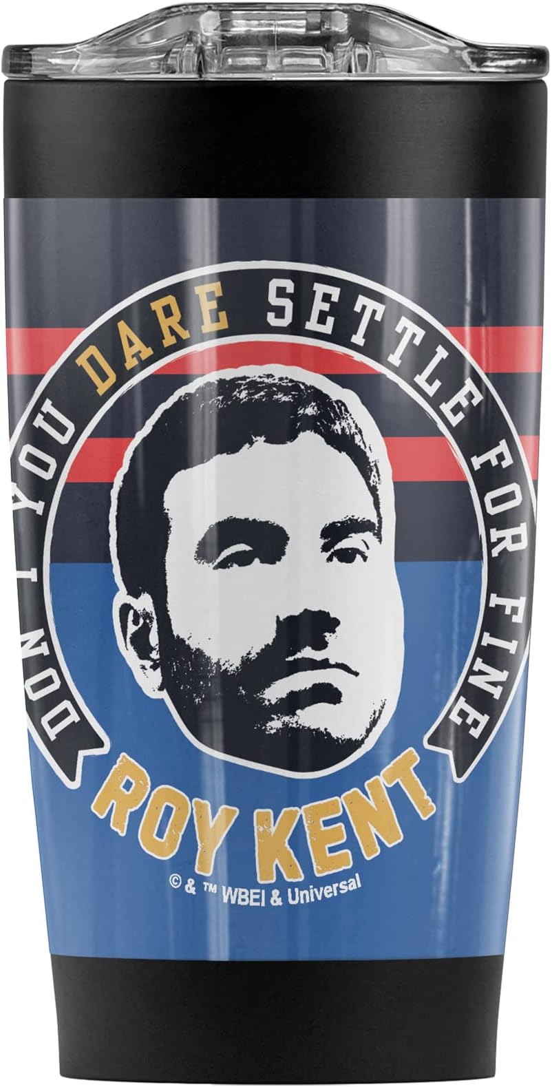Ted Lasso OFFICIAL Roy Kent Don't Settle Stainless Steel 20 oz Travel Tumbler, Vacuum Insulated & Double Wall with Leakproof Sliding Lid