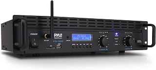 Pyle PTA1000BT 2000W 2-Channel Rackmount Bluetooth Power Amplifier - Bridgeable, XLR/TRS Inputs, Speakon Outputs, Cooling Fans