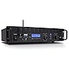 2-Channel Bluetooth Power Amplifier - 2000W Bridgeable Rack Mount Pro Audio Sound Wireless Home Stereo Receiver w/TRS XLR Input, LCD, Bridge Mode, Cooling Fan - Entertainment Speaker System - Pyle