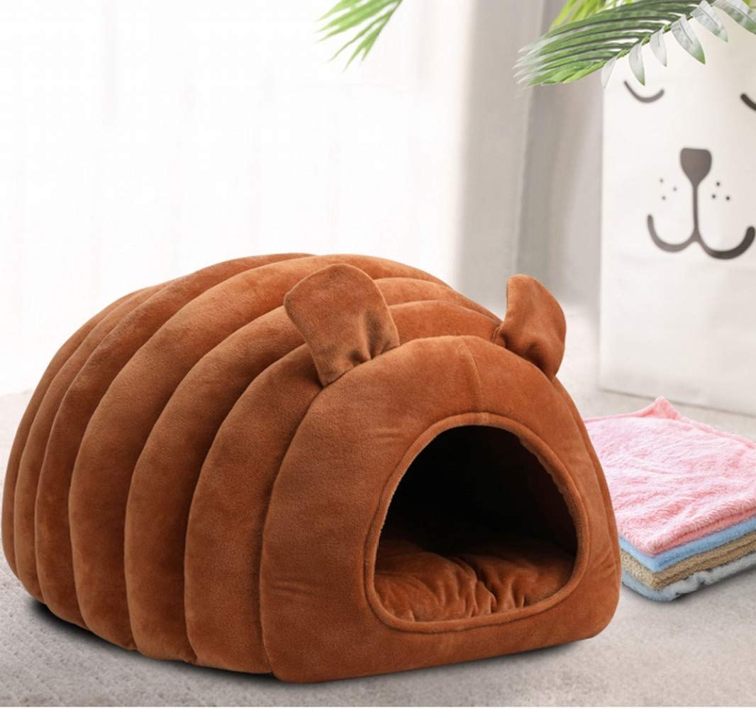 Maison pour chat fermé hiver chaud grand lit villa toutes saisons pour animaux