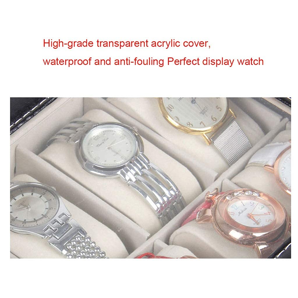 Scatola portaoggetti per 6 Orologi, Custodia da Viaggio, Custodia da Viaggio, Custodia Regalo, Organizer in Pelle PU per Uomo o Donna, Scatola portaoggetti per Orologi