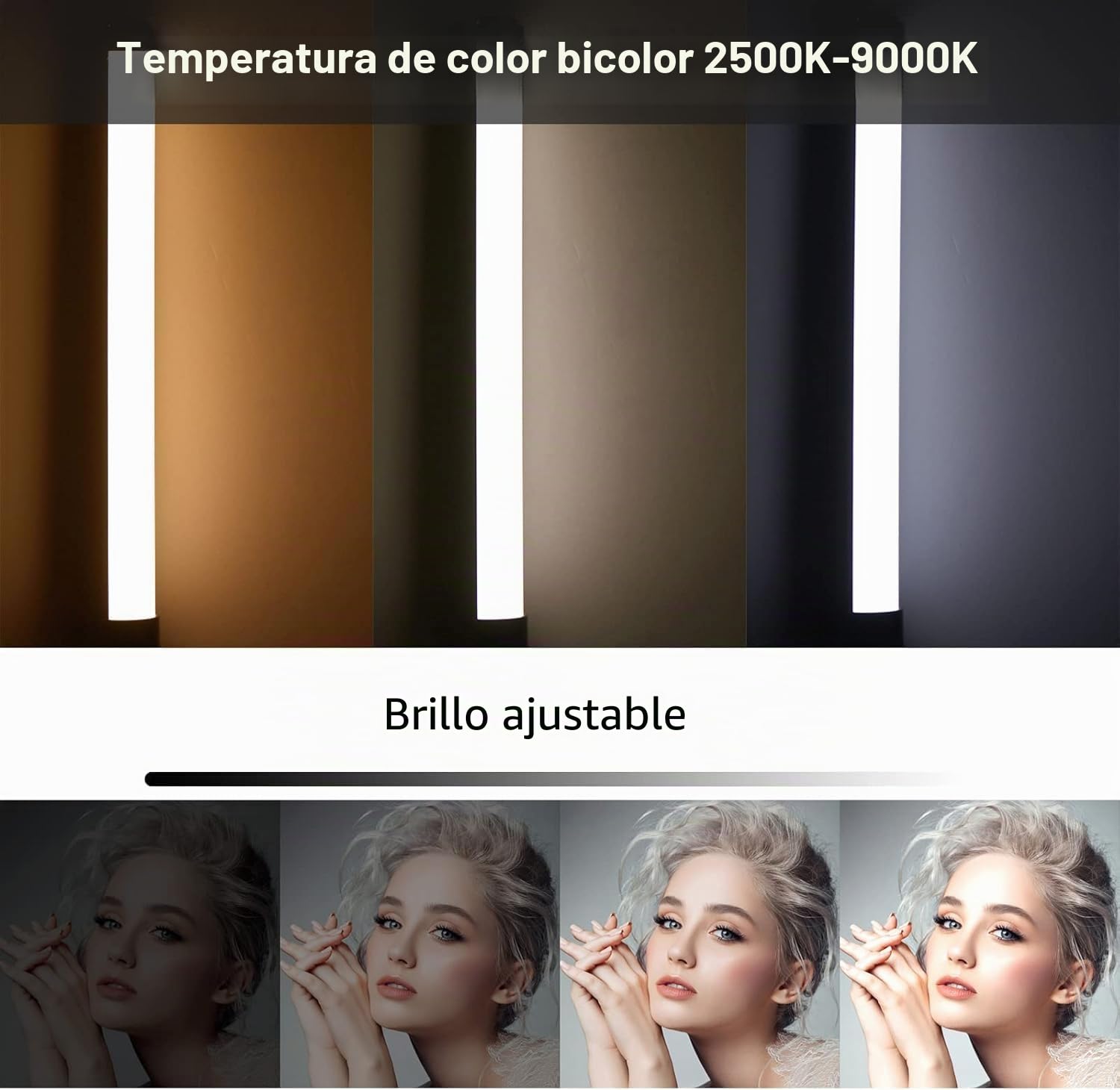 Andoer W150RGB-II Tubo de luz RGB de Man, Luz Fotografia 2500K-9000K Regulable 20 Efectos de Escena de iluminación para Tiktok,Youtube, Grabación de Video, Fotografía