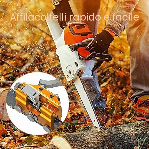 Affilatrice portatile per motosega a manovella, universale, per una manutenzione facile ed efficiente della catena