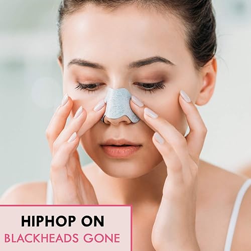 Miniatura 6 de HipHop Skin Care - Tiras de nariz de carbón (10 tiras), removedor de puntos negros, limpiador de poros con extractos naturales para mujeres, todo