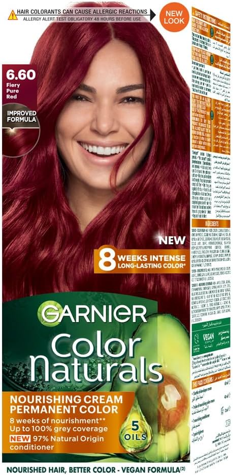 Garnier Color Naturals Hair Color - 6.60 Fiery Pure Red
