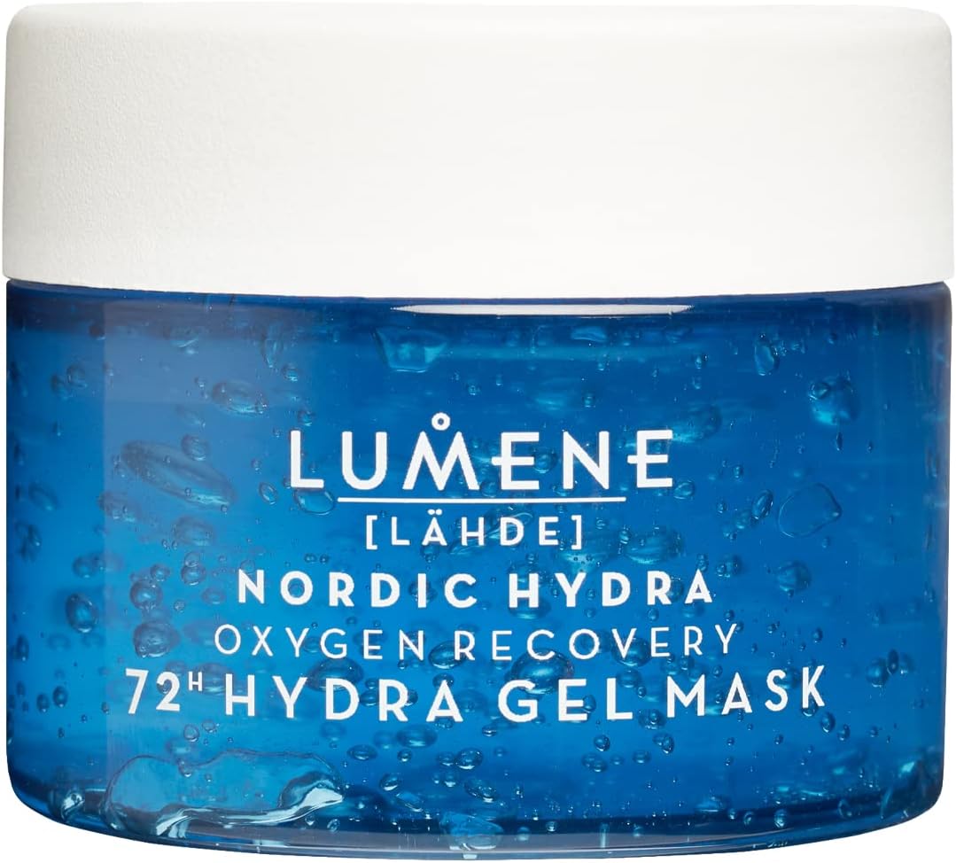 LUMENE Nordic Hydra [LÄHDE] Oxygen Recovery 72H Hydra Gel Mask | Cooling, Hydrating Face Treatment | For Dry, Dehydrated Skin With Organic Nordic Birch Sap & Arctic Spring Water | Vegan | 150 ml