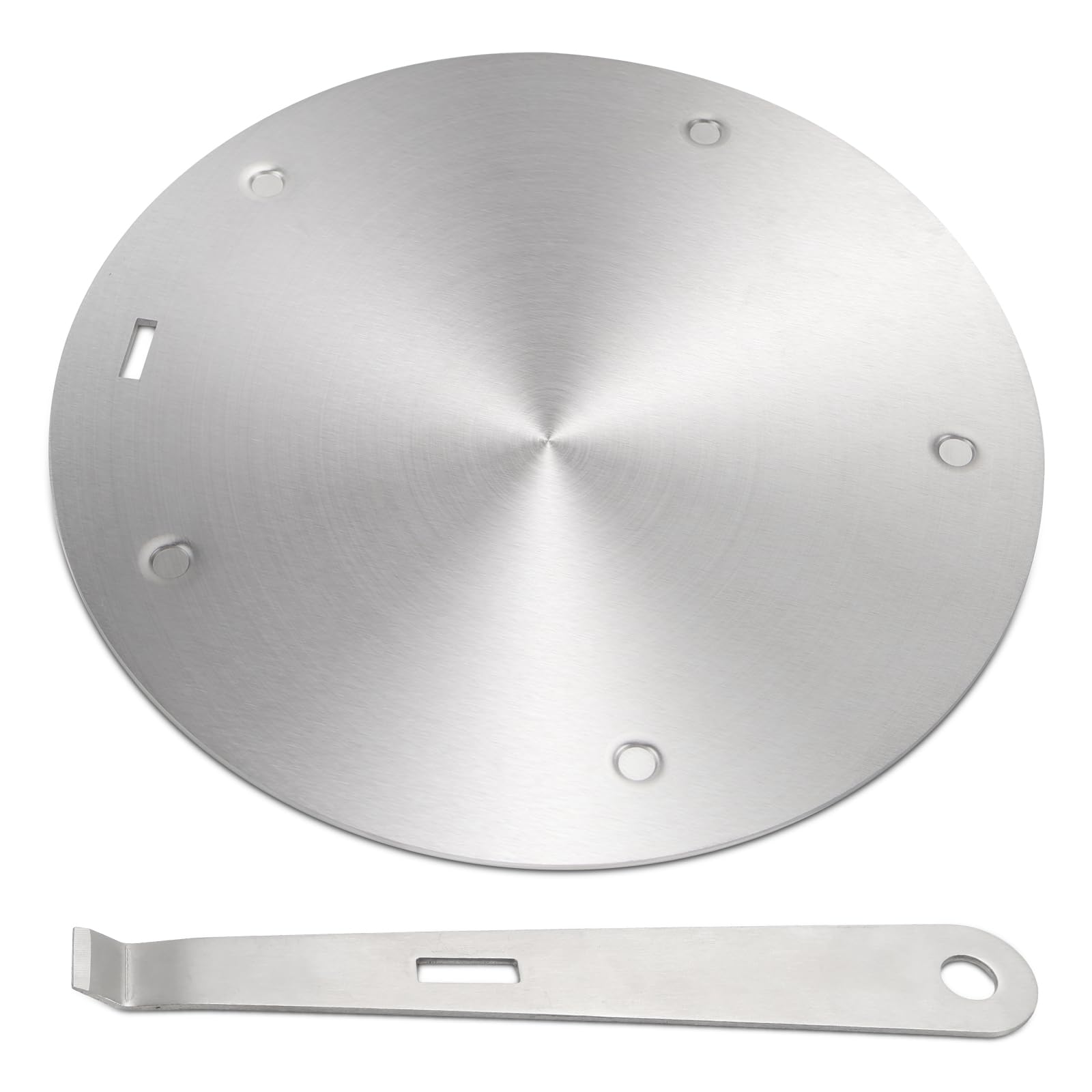 Placa adaptadora de inducción de 24 cm de diámetro, placa de inducción para ollas normales, de acero inoxidable, con mango extraíble, placa adaptadora para cocina de inducción, distribución