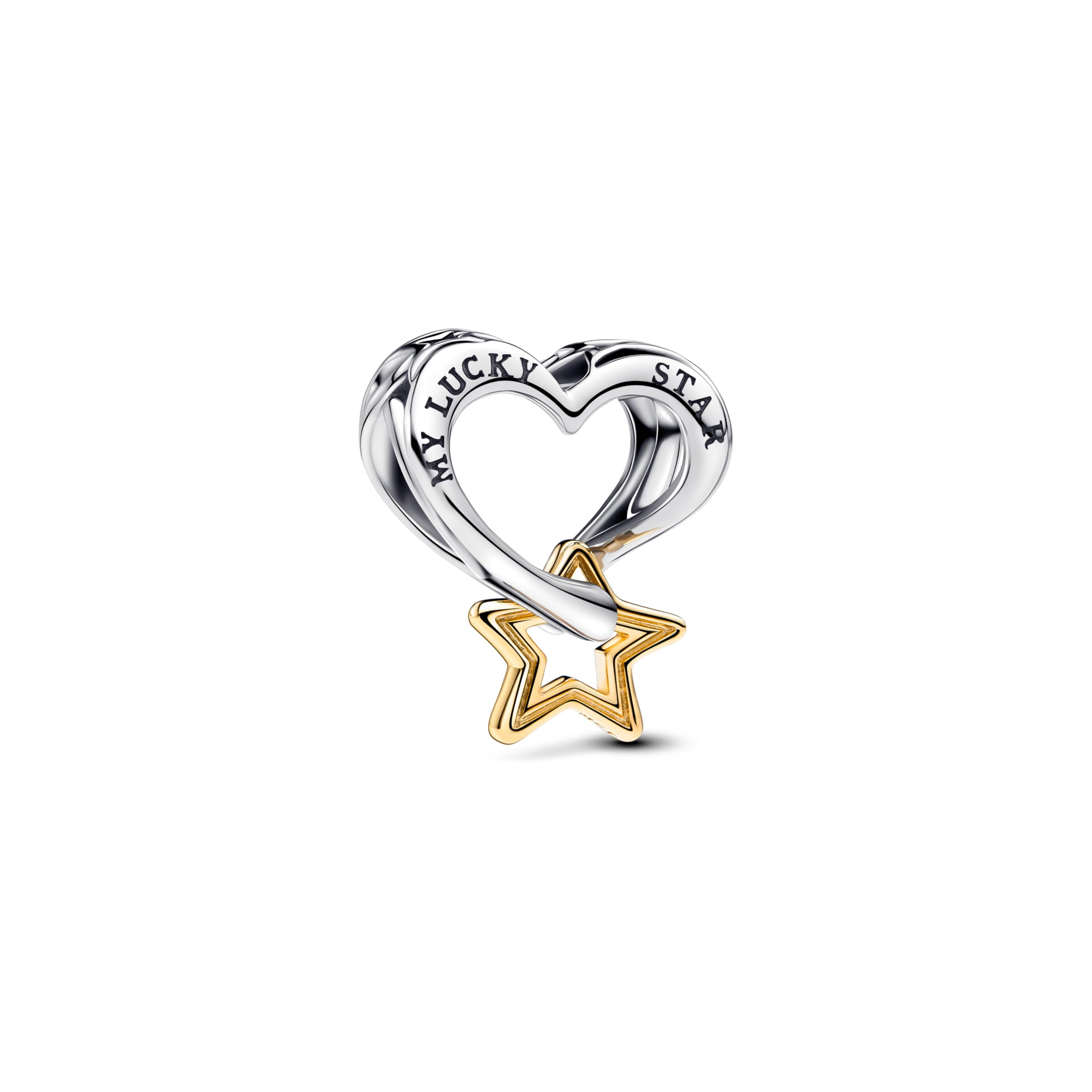 Women's Heart And Star Sterling Silver And 14K Gold-Plated Charm