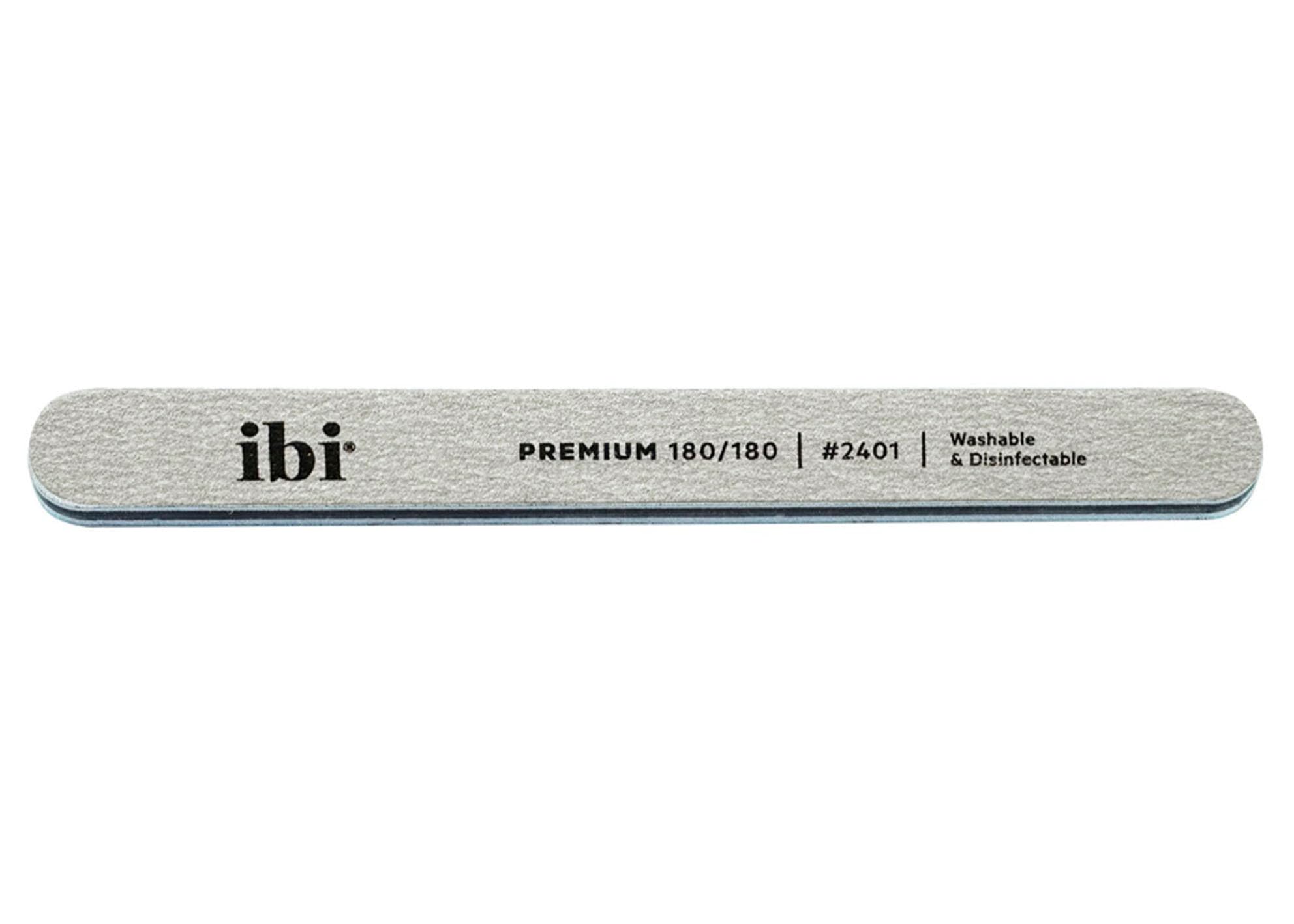 IBI 180 Premium Cushion File | Grit 180/180 | Washable Nail File (10PCS)