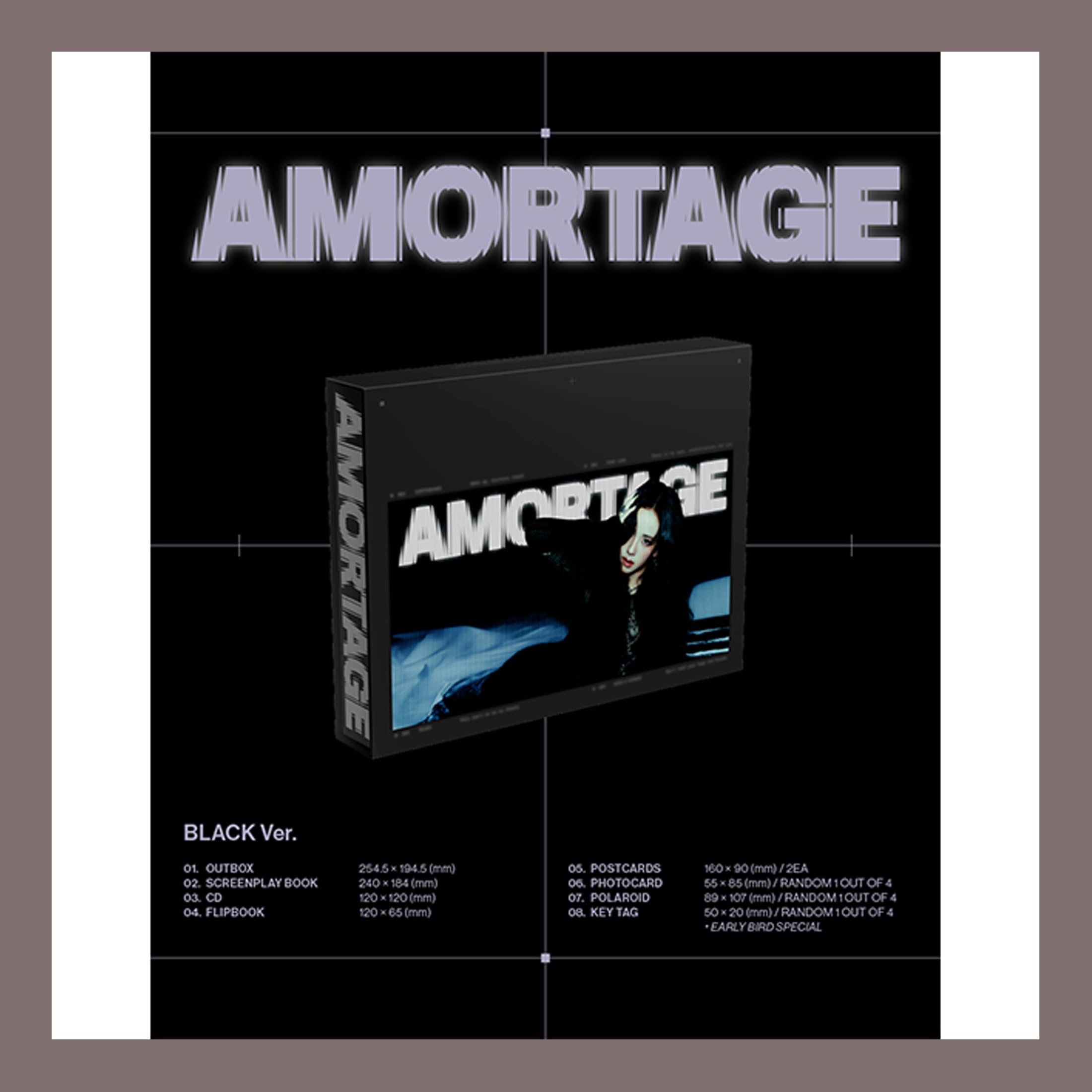 JISOO AMORTAGE Mini Album (EXCLUSIVE EDITION - BLACK Ver) : Amazon
