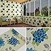 Yifely Large Blue Peony Shelf Liner Self-Adhesive Dresser Drawer Covering PVC Paper Refresh School Study Desk 17.8 Inch by 9.8 Feet