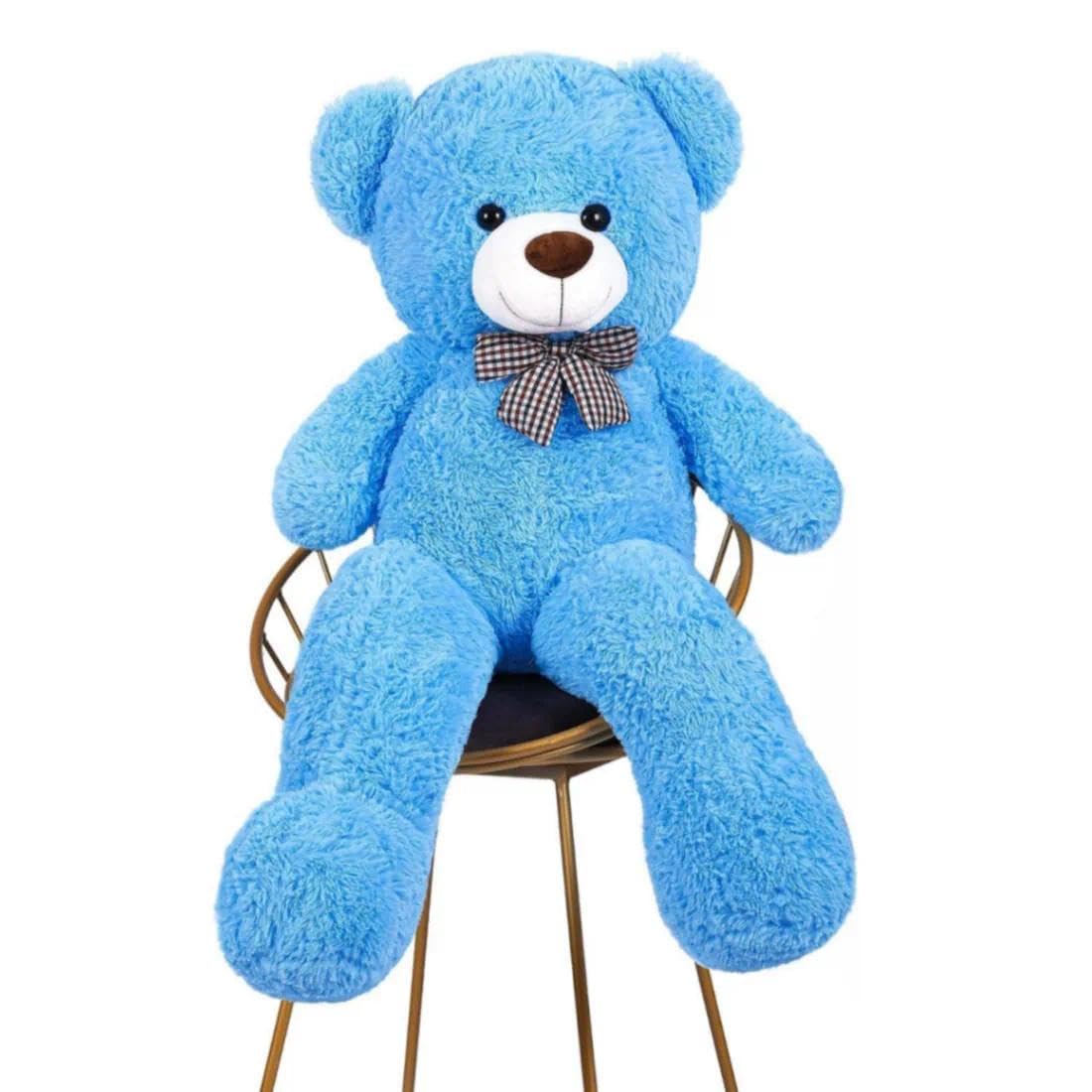 SNOWOLF Oso de Peluche Gigante de 120 cm - Oso de Peluche Grande para niños y Novia (Azul)