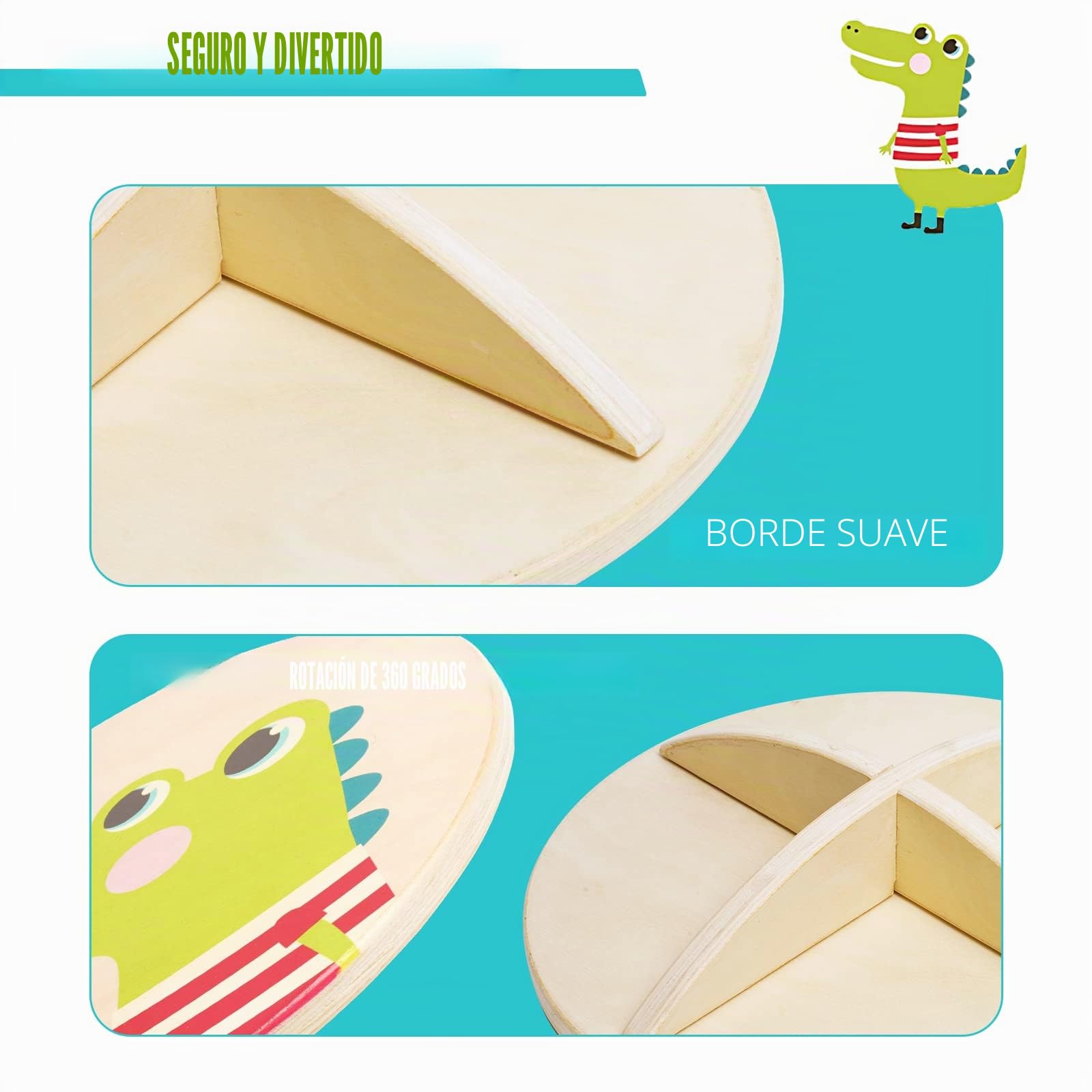 Tabla de Equilibrio de Madera para Niños, Balance Board para Niños, Piedras de Equilibrio para Entrenamiento de Equilibrio en Interiores y Exteriores