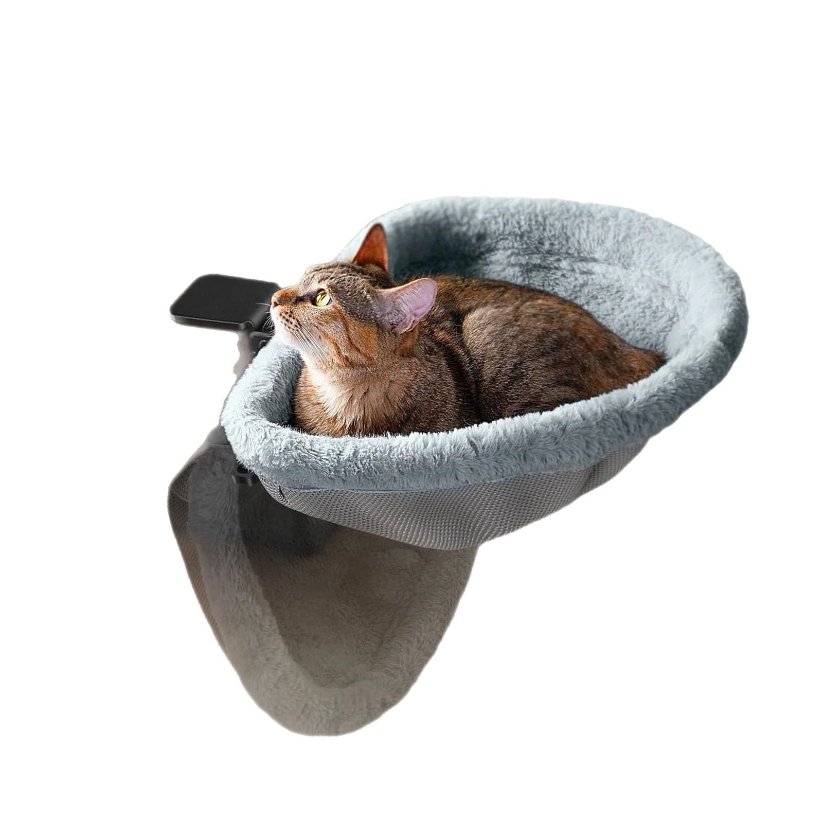 Persiana multifunzione per finestra del gatto, pieghevole, per scrivania, letto, tessuto morbido, fissaggio sicuro per animali domestici, per interni, libreria, posatoi per gatti