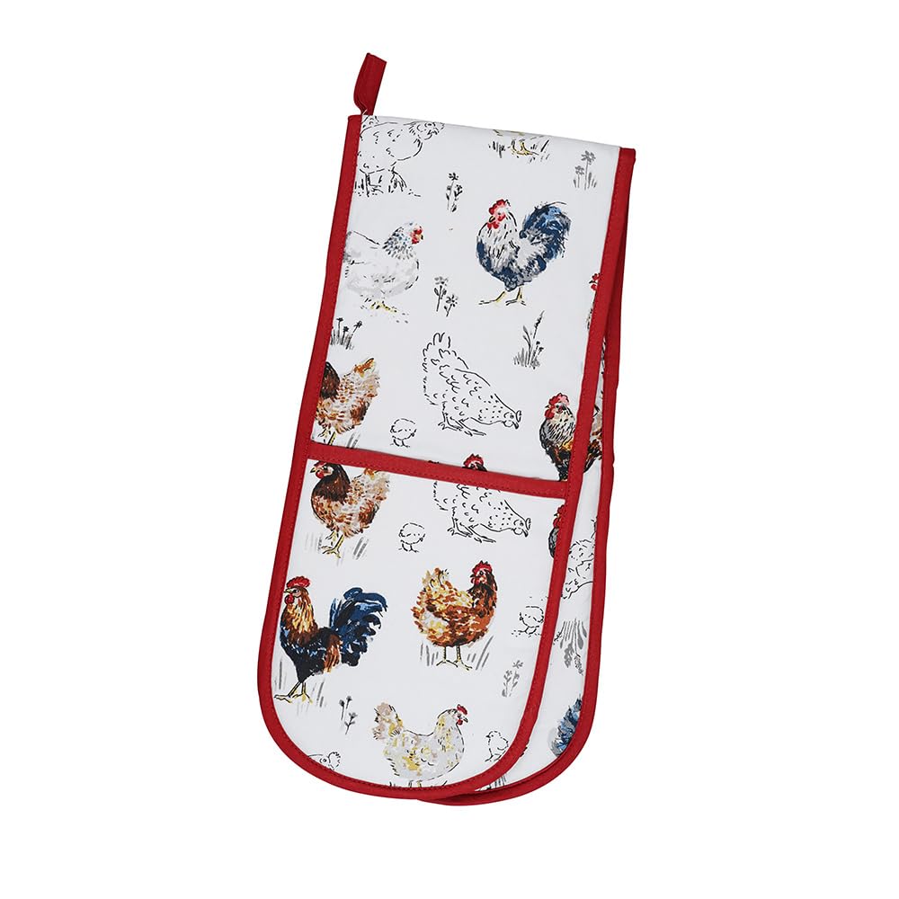 Ulster Weavers Red Farm Birds Double Oven Glove