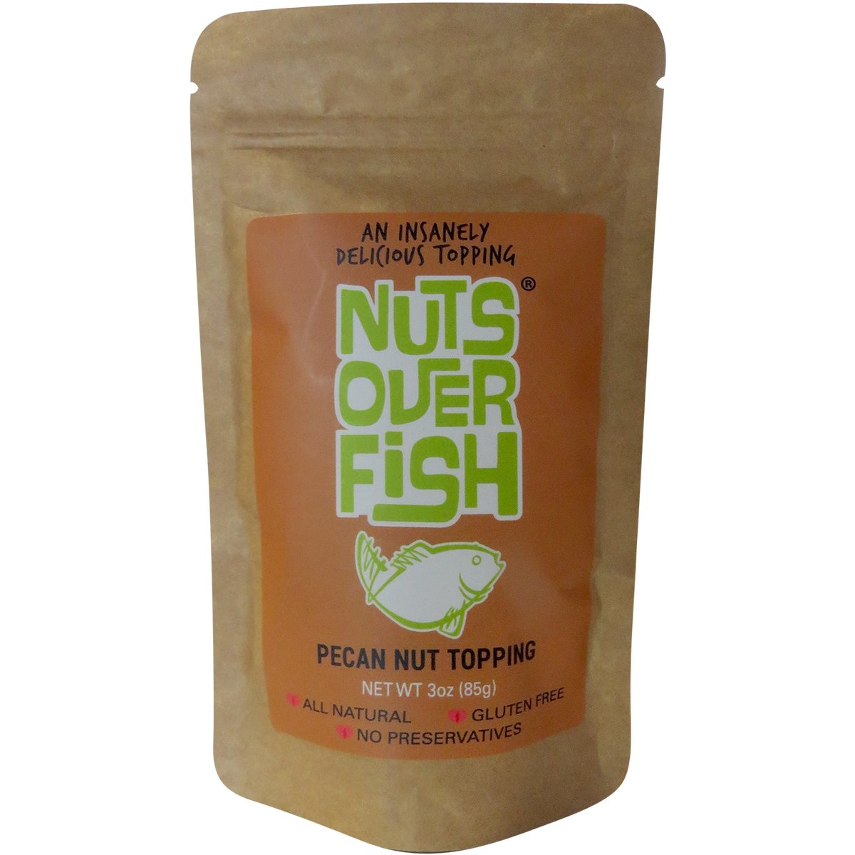 NUTS OVER FISH Pecan Nut Topping, 3 OZ Grocery & Gourmet Food