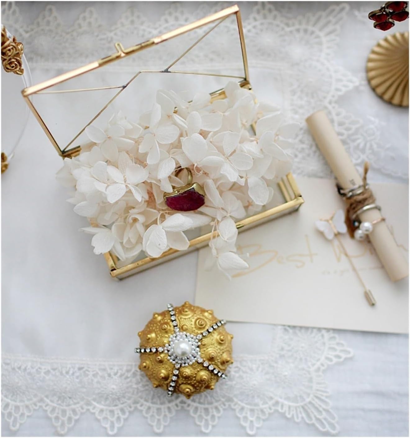 お買い得！！★Gerrit★Creative Nordic style Retro Jewelry display Glass box Transparent 