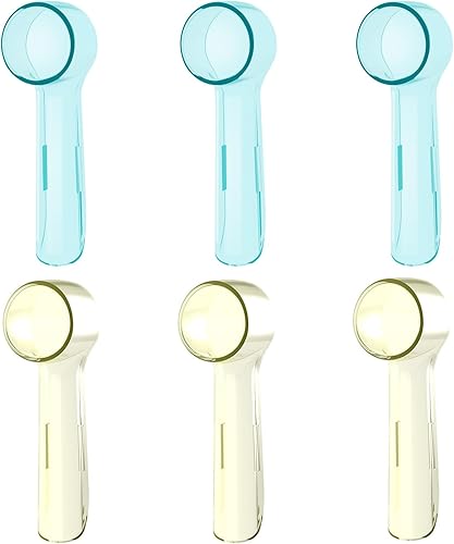 HSYTEK Paquete de 6 tapas protectoras compatibles con cabezales de repuesto Oral B, se adapta a cabezales de cepillo de acción cruzada y cepillos de