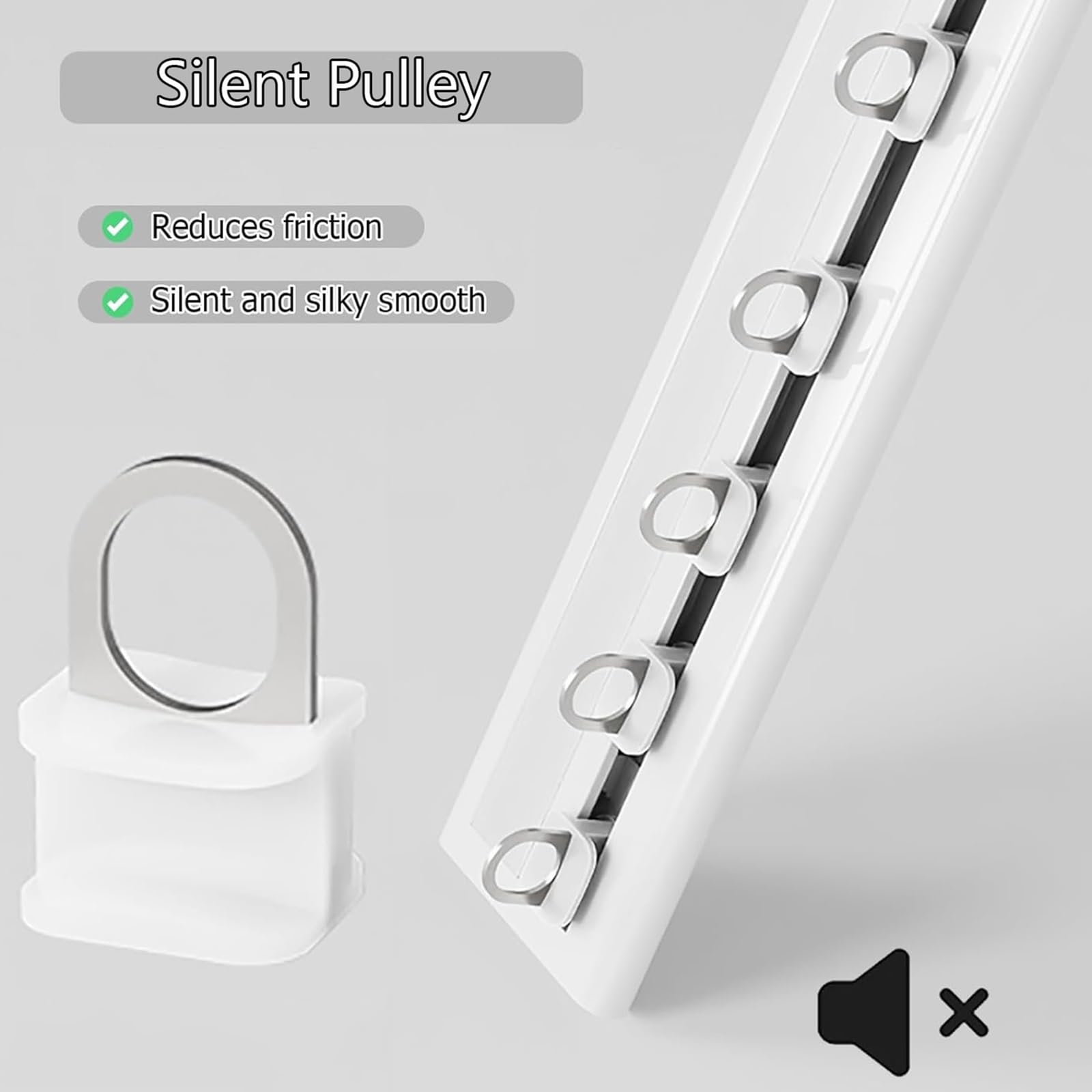 Rail De Rideau De Plafond Ultra-Fin Tringle À Rideau Montée Au Plafond Rail Rideaux Plafond Silencieux en Alliage D'aluminium pour Bureau, Salon, Chambre(White,1.8m(2 * 90cm))