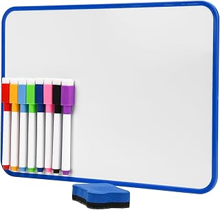 Mini Magnetic Whiteboard, 21 X 30 cm Small Whiteboard, A4 Desktop Dry Erase Board, Portable Double-Sided Dry Erase Board f...