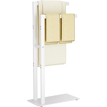 Yawinhe Freestanding Towel Rail 80 cm White