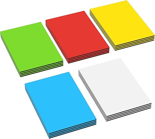 MaxGear Etiquetas magnéticas de borrado en seco, 3.2 x 4.8 pulgadas, calcomanías de imanes multicolores, paquete de 20 etiquetas magnéticas
