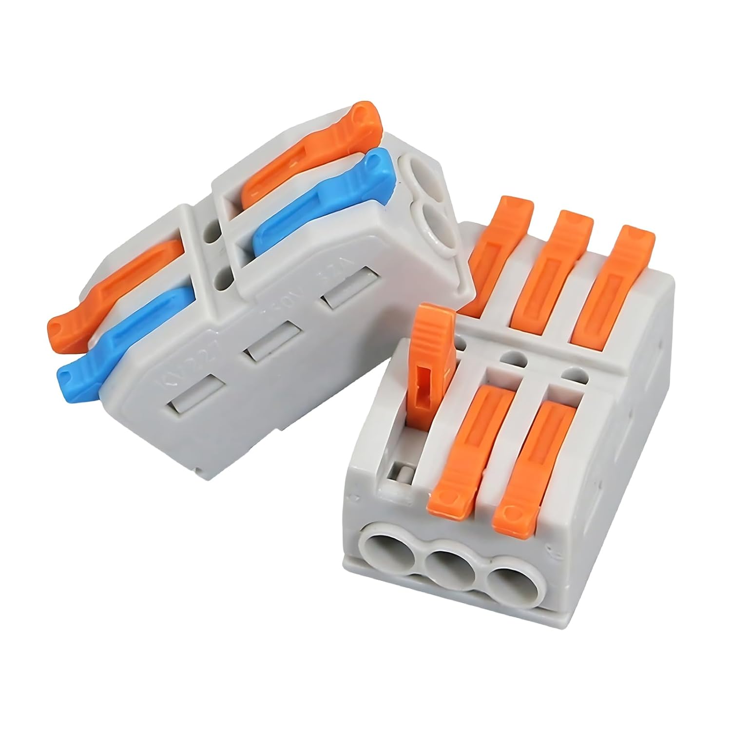81PCS Boxed Mini Fast Boxed Wire Connector SPL Compact Conductor Spring Wiring Connector Conductor Push-in Terminal Block (81Pcs)