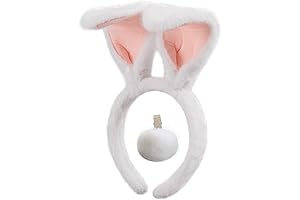 CHEU Playboy Bunny White Tail Pom Tail for Adult Women Costum