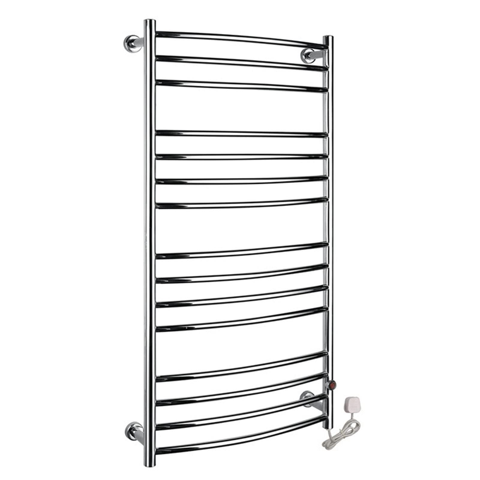Sèche-serviettes électrique inox mural 198W au design haut de gamme épuré