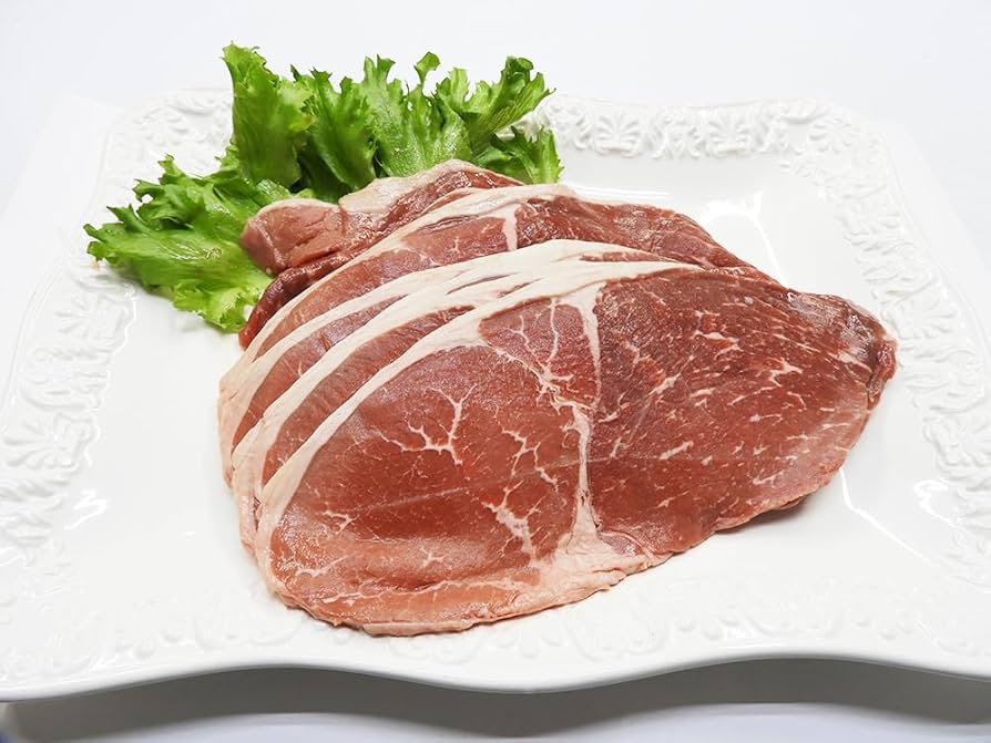 Amazon.co.jp: 牛肉 モモステーキ用 スライス5mm 1000g 冷凍