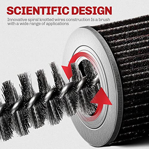 Columpro O019-BIG 6Pcs 304 Stainless Steel Bore Brush Copper Pipe Cleaner thumb #3