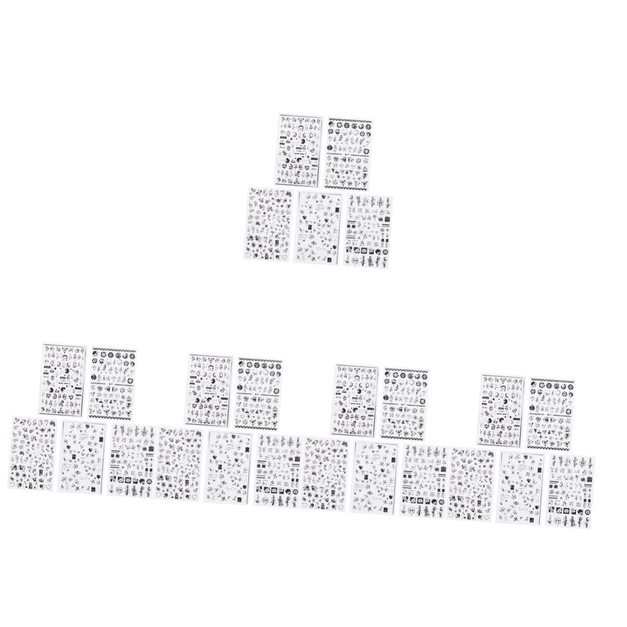 FRCOLOR Juego De 5 Pegatinas Para Uñas Con Diseño De Flores Elegantes Pegatinas Para Manicura Para Mujeres Y Niñas Diseño Sencillo De Uñas 10 Hojas X 5