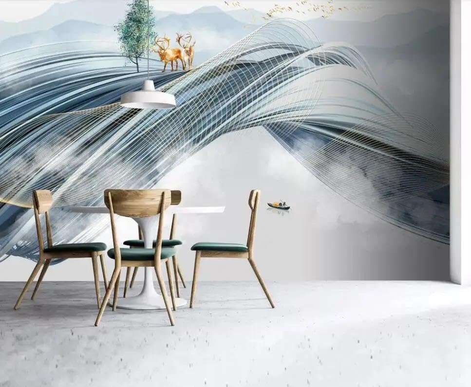 Papier peint créatif 3D pour créer un salon cocooning et chaleureux