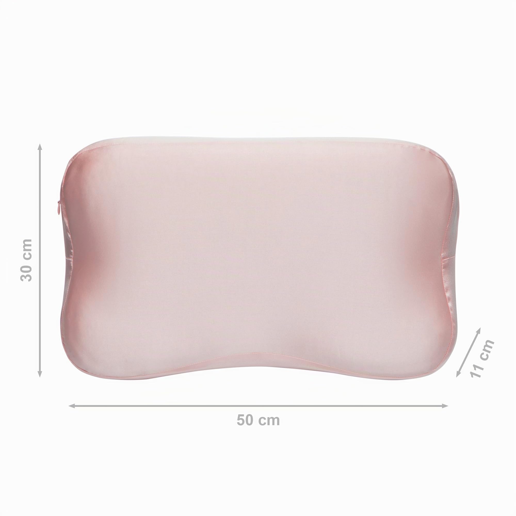 Seiden Kissenbezug 30x50 cm, 19 Momme Seide, Hellrosa passen für Blackroll Recovery Pillow