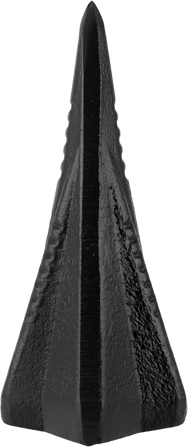 2 PCS 2 Sizes Diamond Wood Splitting Wedge, 3.5lb 5lb 4-Direction Steel Splitting Wedge, 4 Way Wood Splitter Wedge for Wood Splitting, Black