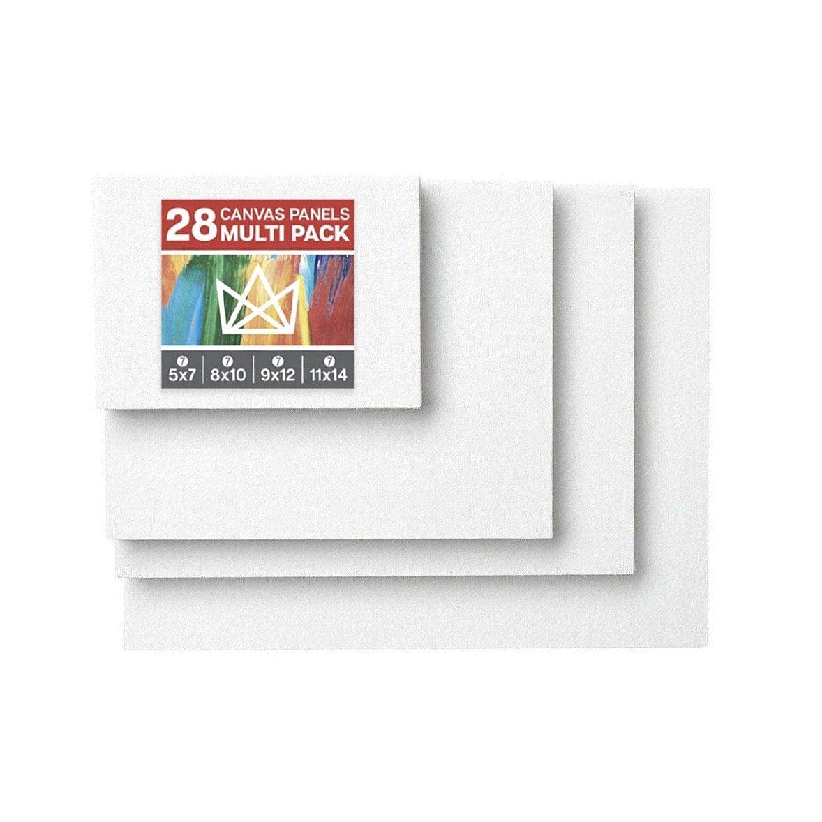 KingArt Studio Canvas Panels, Multi Size, 28 Piece