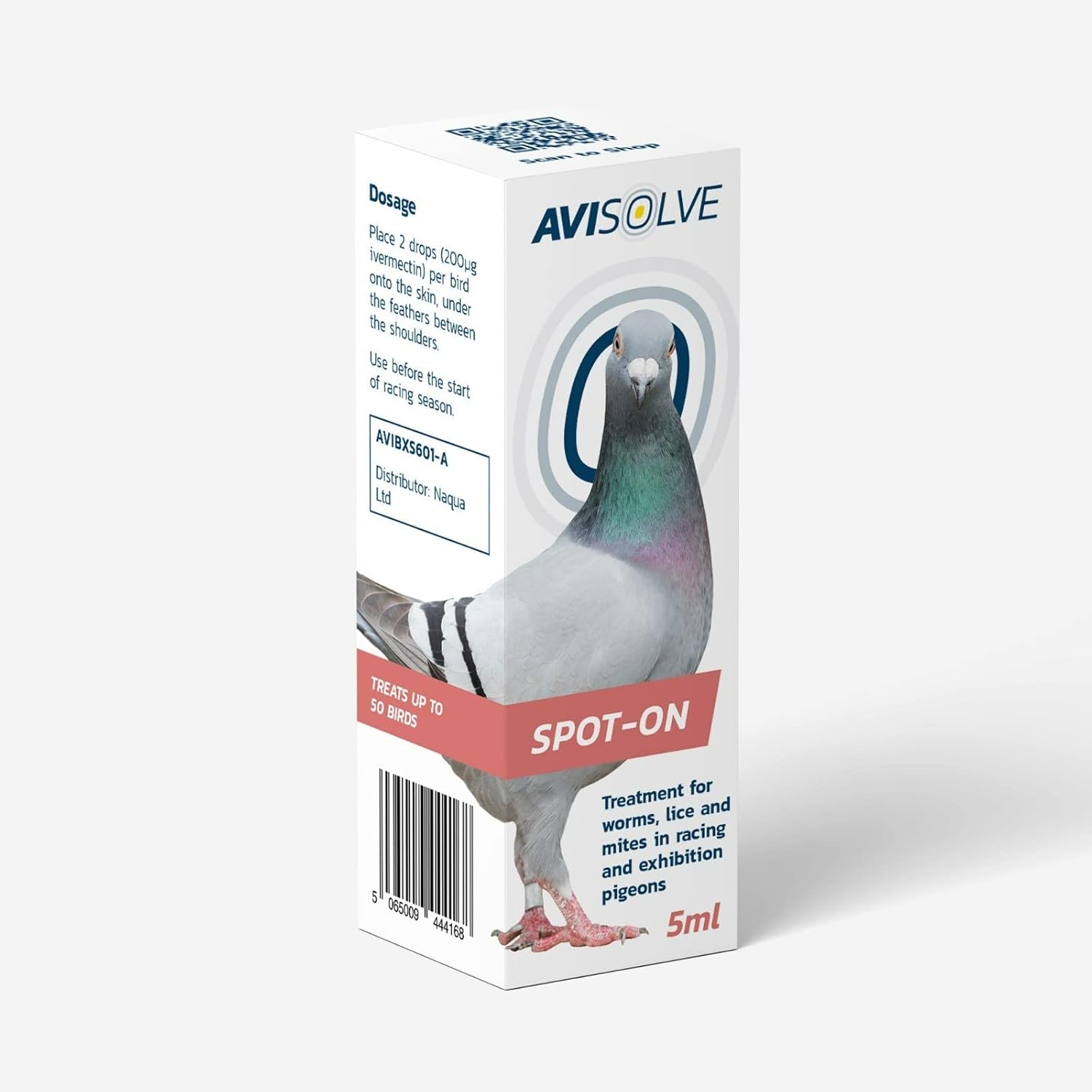 Naqua AviSolve 5ml Spot On Treatment Ivermectin for Worms Lice