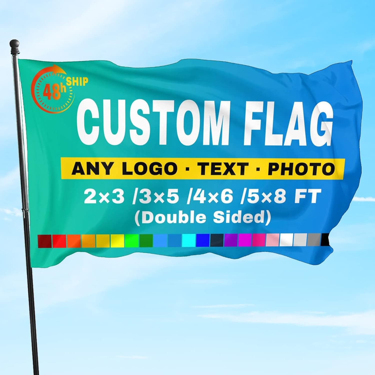 Custom Flag 4x6 FT Double Sided Personalized Flags for