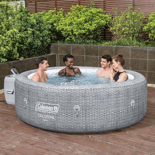 Coleman 90475E-BW Saluspa Sicily Airjet 7 Person Inflatable Hot Tub Round Portable Outdoor Spa thumb #1