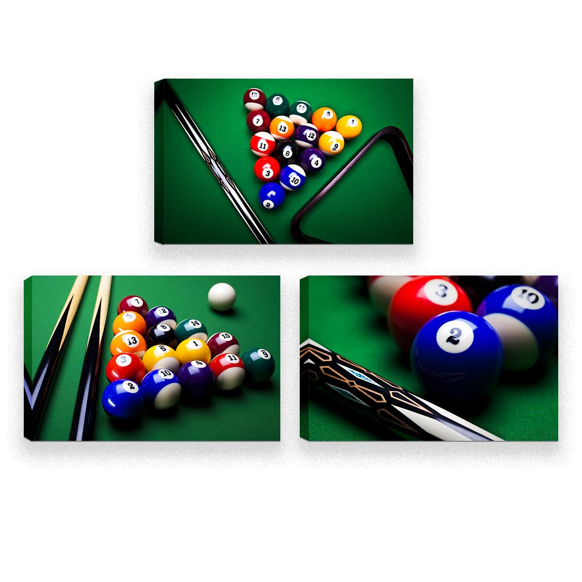 Jxbyjp Billiarda Playing Pool Table Billiard Balls Sport Themed Home Office Man Cave Artwork