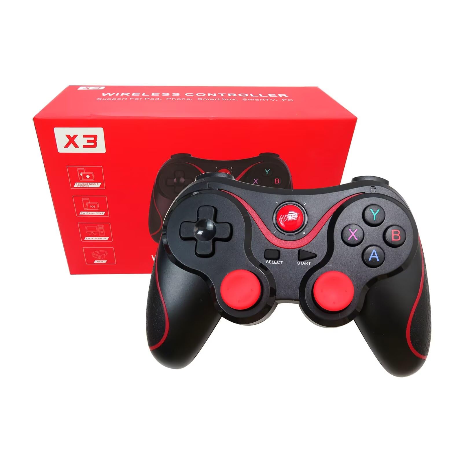 HaeKap X3 Wireless Bluetooth Mobile Controller Gamepad for IOS/Android Tablet Smart Phone, No Platforms and Simulator & Emulator needed