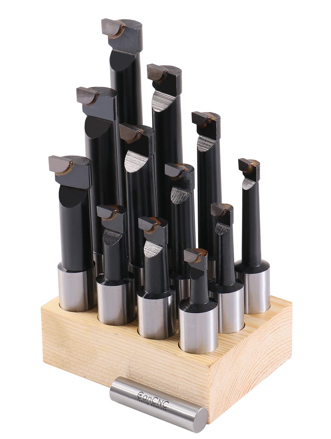 Accusize Carbide Boring Bar Set - 9 Pcs, 1/2 Inch -10
