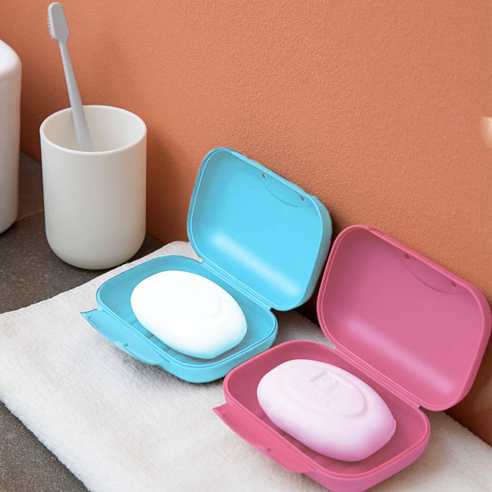 4 Boîtes à Savon Étanches Pamtns - 8x8x4,5cm - PP - 4 Couleurs